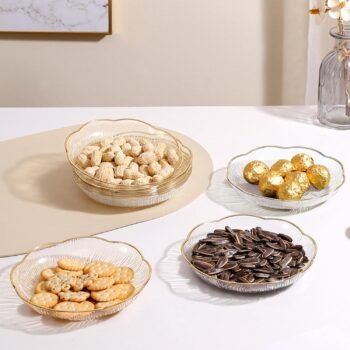 6-inch Clear White Acrylic Salad Plate