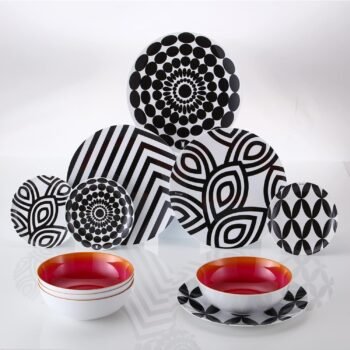 Melamine Assorted Dinner Plates - 6-Piece Set
